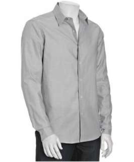 Theory pale zinc micro check cotton Sylvain Consider shirt   