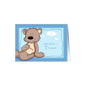  Trevor   Teddy Bear Baby Shower Invitation Card Health 