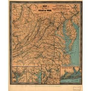  1861 Map Atlantic States