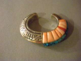 Navajo sterling bracelet cuff by Hank Whitethorne  
