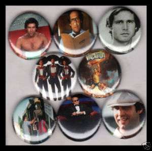 CHEVY CHASE 1in buttons pinbacks COMEDY SNL CADDYSHACK  