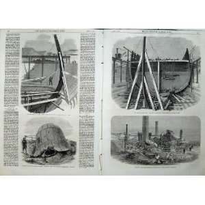  1862 Iron Clad Fleet Achilles Explosion Millfield Works 