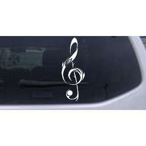  Music Note Car Window Wall Laptop Decal Sticker    White 