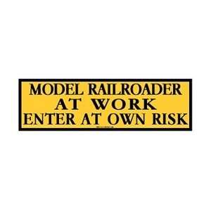 Model Railroader At Work Tin Sign