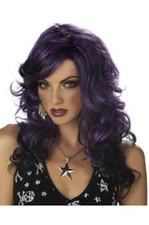 Rock Vixen Halloween Costume Wig Purple/Black  