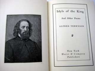 Rare ANTIQUE Poetry IDYLLS of the KING ~ TENNYSON  