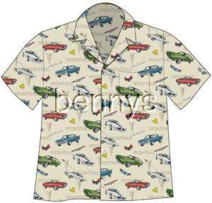 NEW Pontiac GTO Firebird Cars Camp Hawaiian Shirt, XL  