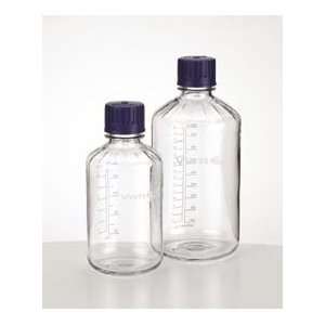   Bottles, Polycarbonate, Graduated WPC0500 Wide Mouth, Clear, Pack of