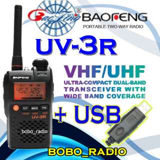 UV 3R BAOFENG136 174/400 470Mhz +USB cable + Earpiece  