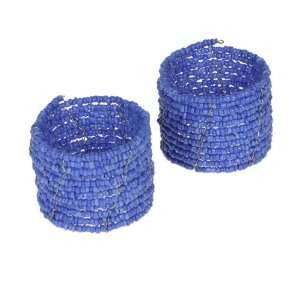   Napkin Rings Set of 2 Bead dazzled Napkin Rings [Set of 2   Purple