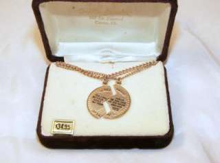 Vintage Priscilla Gold Filled Mizpah Necklaces w/Box  