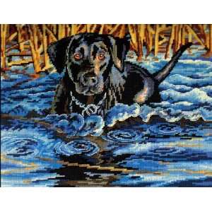 Needlepoint Kit Cold Water, Warm Heart Puppy From Dimensions