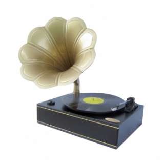 PYLE CLASSIC HORN PHONOGRAPH TURNTABLE RECORD PLAYER USB to PC 