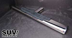 OVAL FLAT HITCH STEP REAR BUMPER GUARD STAINLESS  