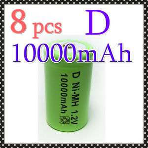 pcs rechargeable D 10000mAh green battery  