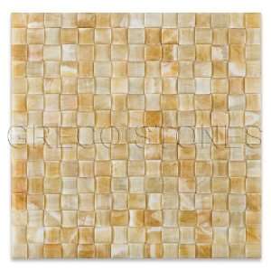  Honey Onyx 3D Small Bread Polished Mosaic Tile