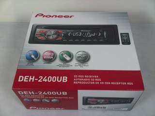 PIONEER DEH 2400UB AM/FM/CD//FRONT USB/AUX iPOD CONTROL WITH REMOTE 