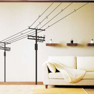 TELEGRAPH POLE WALL DECAL REMOVABLE MURAL STICKERS 272  