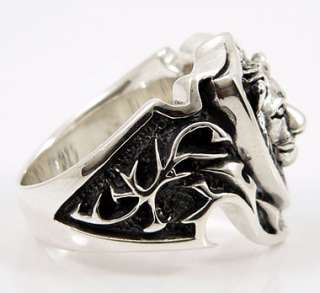 KING LEO LION KNIGHT STERLING SILVER MENS RING Sz 13  