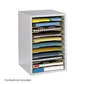  Vertical Desk Top Sorter   11 Compartment in Gray by Safco 