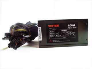 Viotek 800W 20/24 Pin High Quality Power Supply / PCIE & SATA, 4+4pin 
