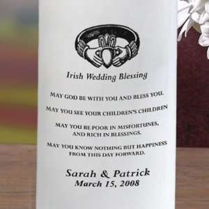  Wedding Irish Blessing Unity Pillar Candles (Set of 4 
