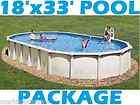 18X33 OVAL ABOVE GROUND SWIMMING POOL PACKAGE 54 TAHITIAN 8 RESIN 