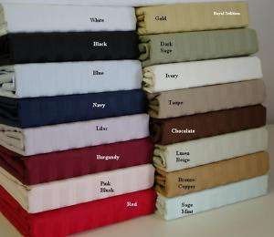 Waterbed Stripe Sheets 320tc Egyptian Cotton (Attached)  