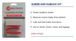 10 Seconds Suede & Nubuck Cleaner Kit Bar and Brush  