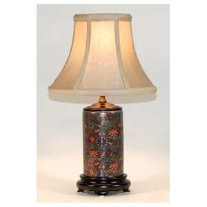  Small Multicolored Porcelain Accent Table Lamp