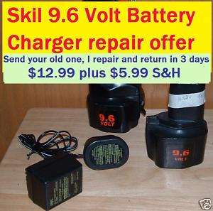 Skil 9.6v 92950 Battery Charger Repair 9.6 volt  92955  