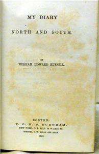 RARE 1863 1ST CIVIL WAR DIARY WILLIAM RUSSELL SLAVERY   