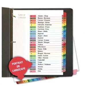 Universal 24812   Table of Contents Dividers, Assorted Color 26 Tab, A 
