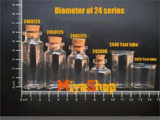 10 1000p Clear Glass Bottle Vial Cork 10ml Pyrex 303010  