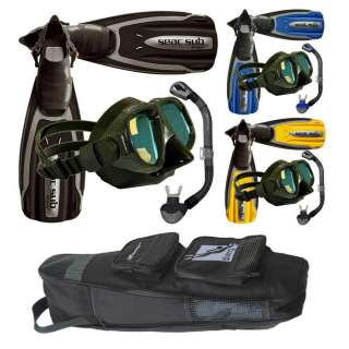 BWS Professional Snorkelling Set   Mask, Snorkel, Fins, Backpack, Mask 