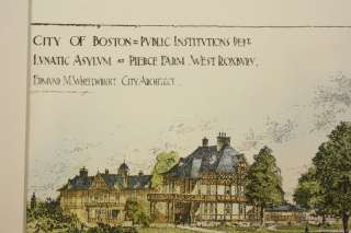 Boston Lunatic Asylum, Roxbury, MA, 1893, Original Plan  