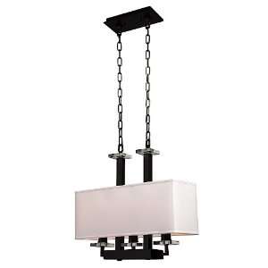   AC934 St. Clair 3 Lite Rectangular Chandelier, Black