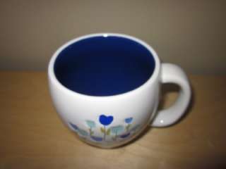 STARBUCKS 2007 Blue Tulip Ceramic Coffee MUG Perfect  
