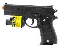Black Airsoft Handgun w/ Laser and Starter Pk BBS  