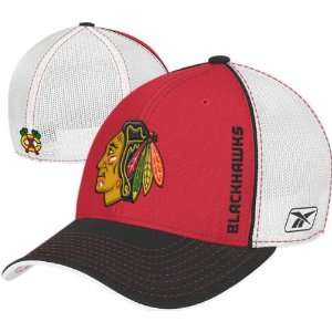  Chicago Blackhawks Structured Soft Mesh Flex Hat Sports 