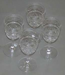 Elegant Crystal Glass Cordial Wine Stemware Glasses Lot  