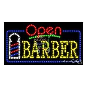 Barber LED Sign 17 inch tall x 32 inch wide x 3.5 inch deep outdoor 