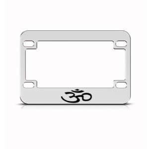 Hindu Religious Om Aum Symbol Metal Bike Motorcycle license plate 