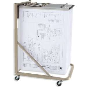  Blueprint Storage Rolling Stand with 12 Pivot Hangers 