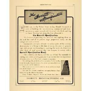 com 1905 Ad Barrett Specification Roof Roofing Architecture Coal Tar 