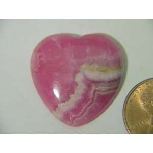  Argentine Rhodochrosite Heart Shape Lapidary Cabochon 