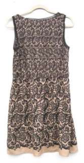 RODARTE for Target Black Brown Paisley Patterned Sleeveless Dress sz L 