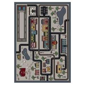   Just For Kids Tiny Town 1414 Pewter Kids Room 78 x 109 Area Rug