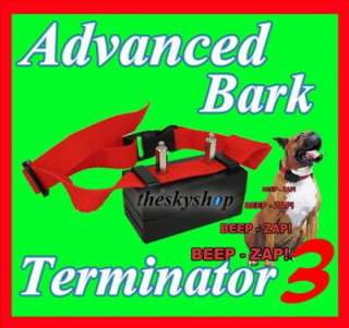 Anti No Bark Stop Static Shock Dog Collar Terminator 3  