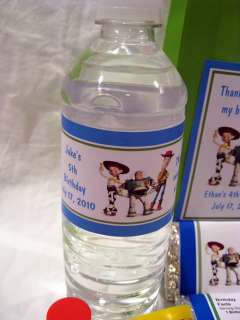 Toy Story Birthday Party Favor Tags Candy Water Wrapper  